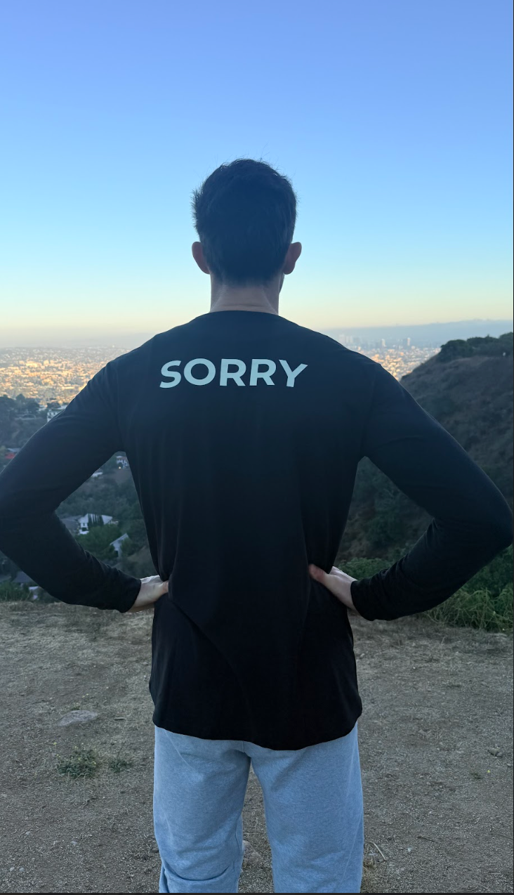 Have It Tall Men's Sorry Back Print Tall T Shirt