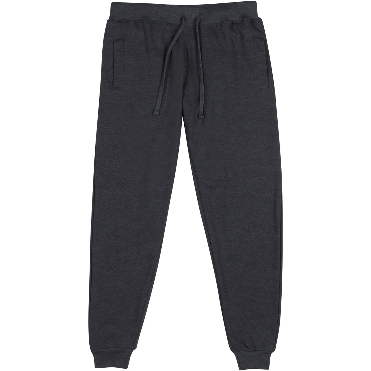 Have It Tall joggers sweat pants for comfort with extra length in dark heather against a white background