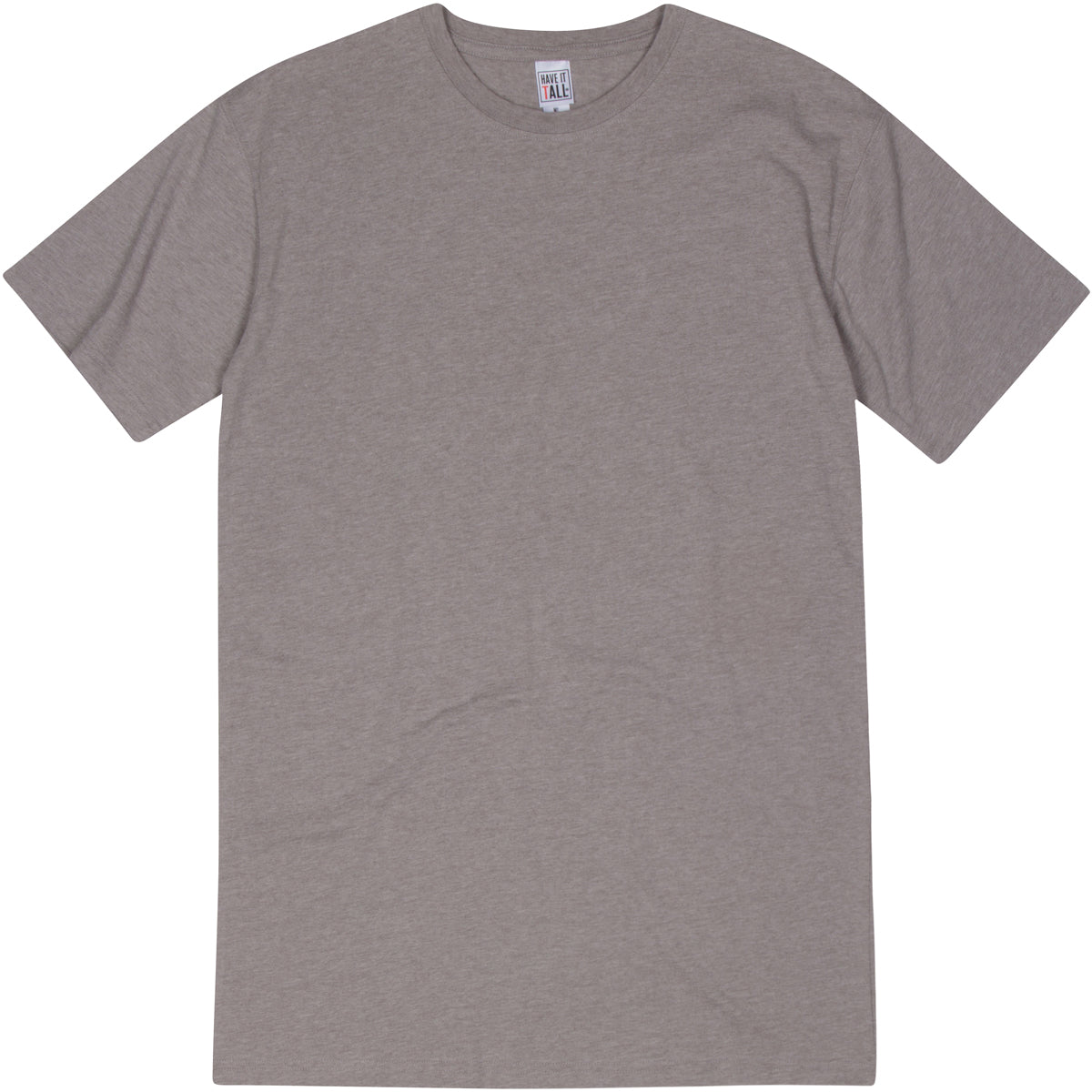 Have It Tall brand Soft Blend Fitted Graphite Tall T-Shirt for Men with Luxurious Soft Blend Fabric on a white background