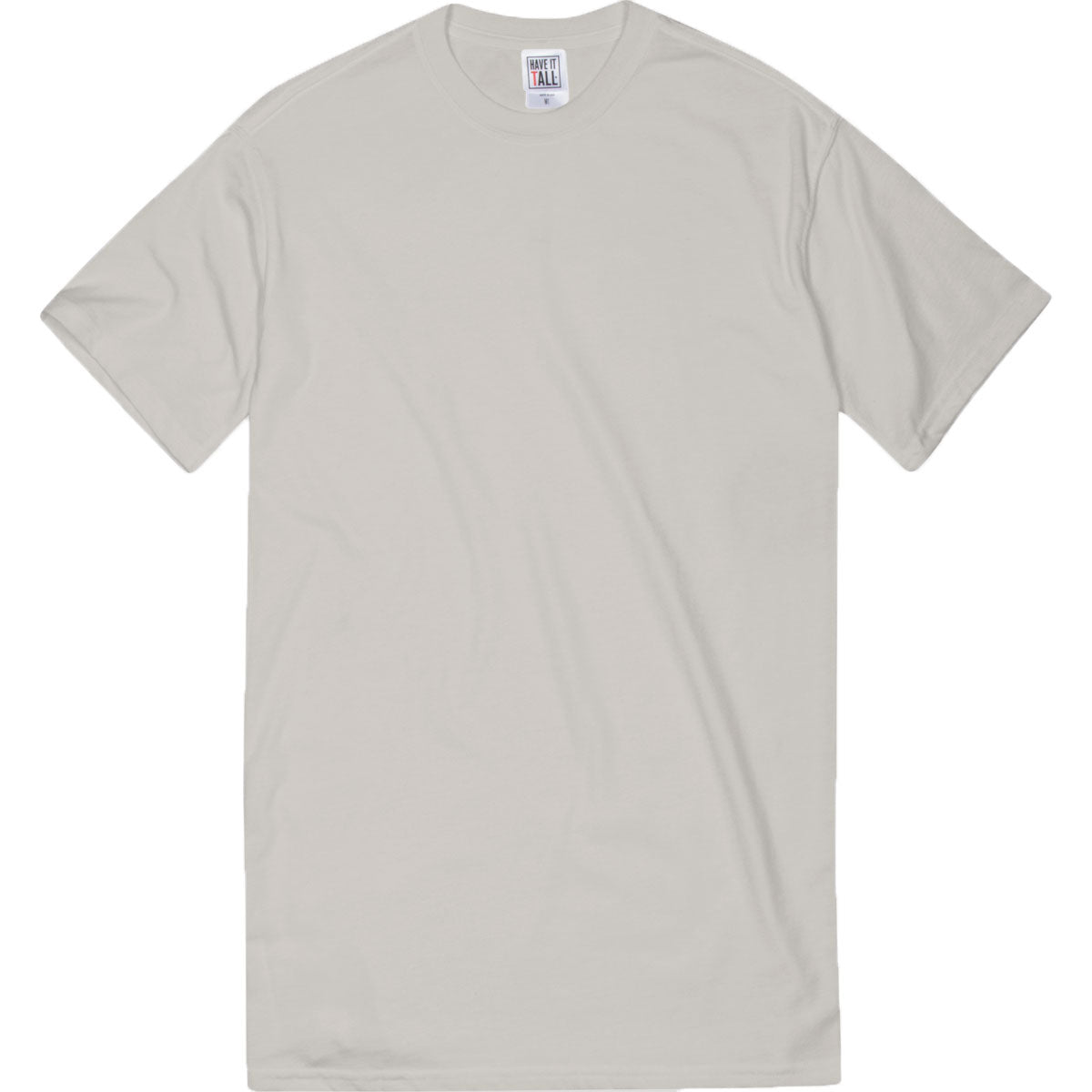 Have It Tall brand Soft Blend Fitted Ivory Tall T-Shirt for Men with Luxurious Soft Blend Fabric on a white background