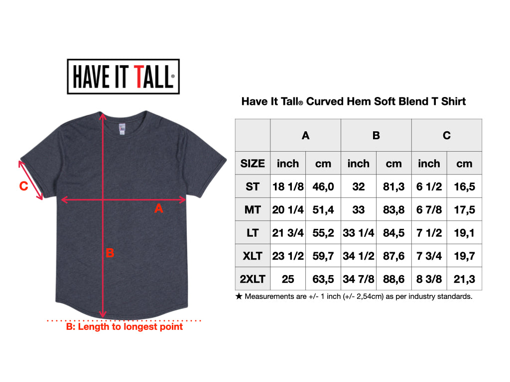 Have It Tall Curved Hem Soft Blend T Shirt - Build Your Own Bundle and Save!