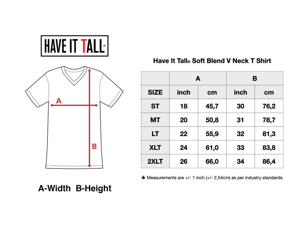 Have It Tall Soft Blend V Neck T Shirt - Build Your Own Bundle and Save!