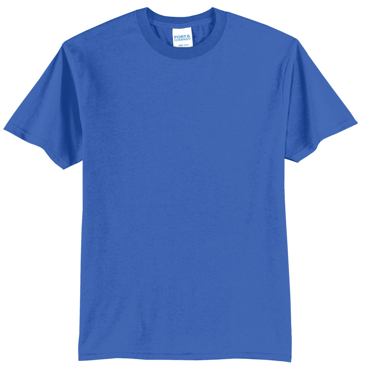 Port company royal T shirt 50/50 cotton poly soft comfortable and durable tee against a white background