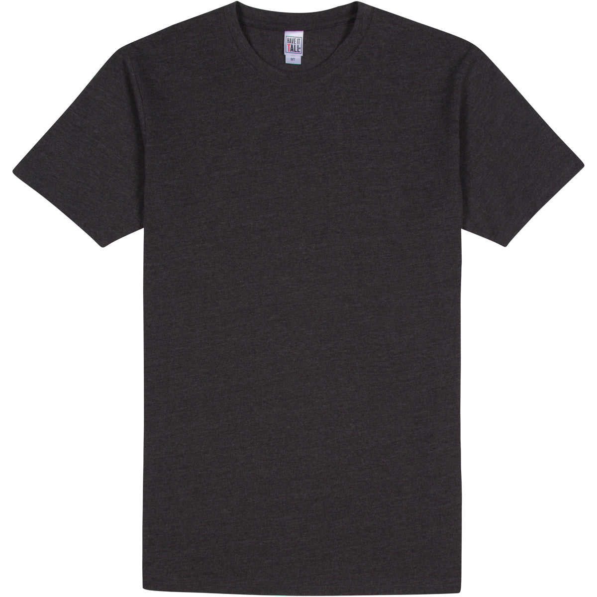 Have It Tall dark heather T shirt premium blend slim fit soft breathable shrink resistant tee shirt against a white background