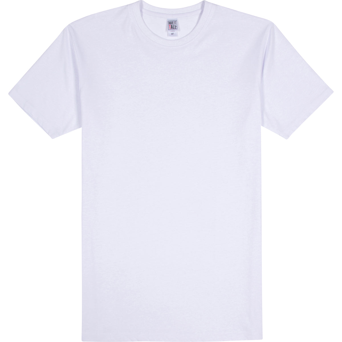 Have It Tall white T shirt premium blend slim fit soft breathable shrink resistant tee shirt against a white background