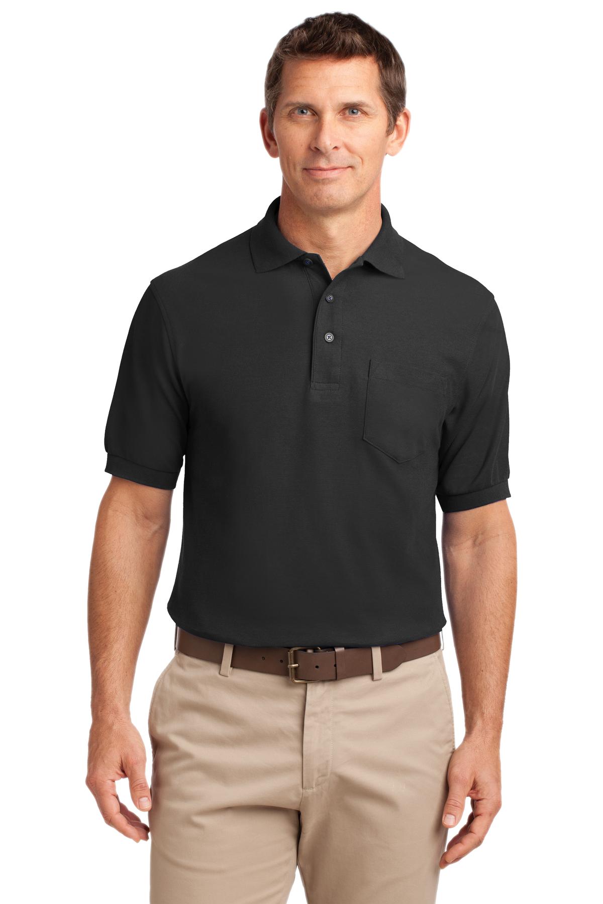 Port Authority Tall Silk Touch Polo with Pocket