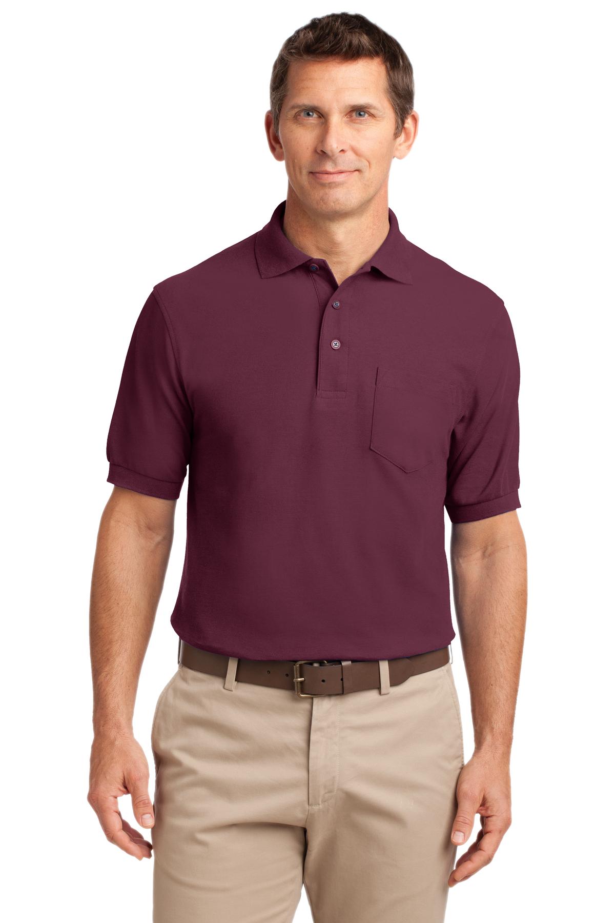 Port Authority Tall Silk Touch Polo with Pocket