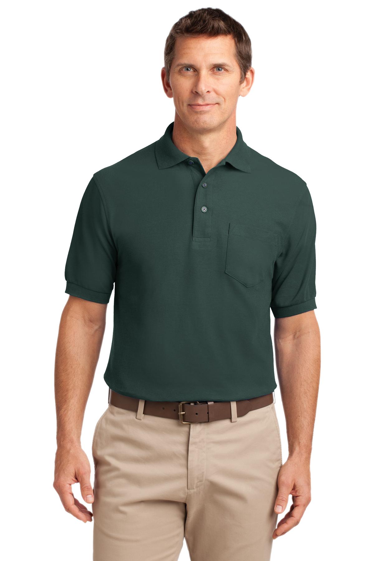Port Authority Tall Silk Touch Polo with Pocket