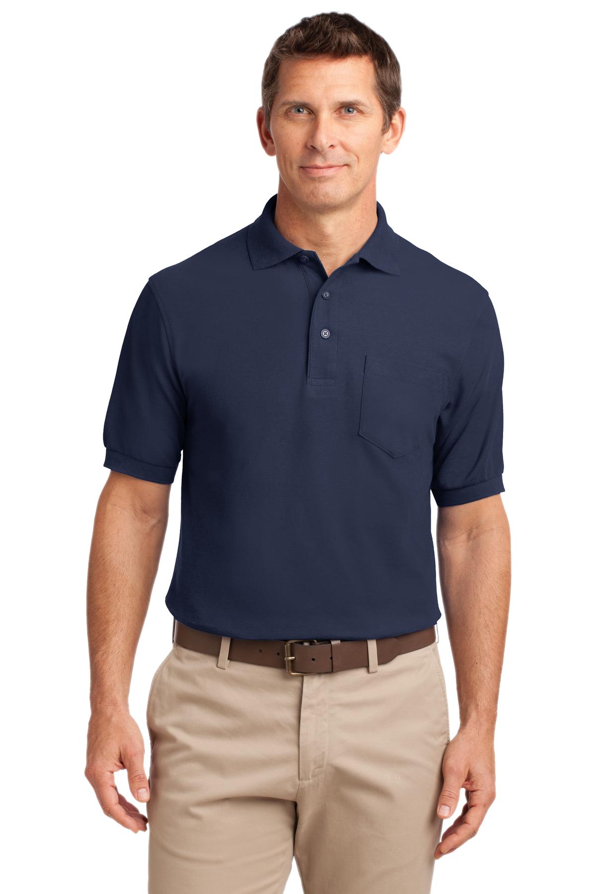 Port Authority Tall Silk Touch Polo with Pocket