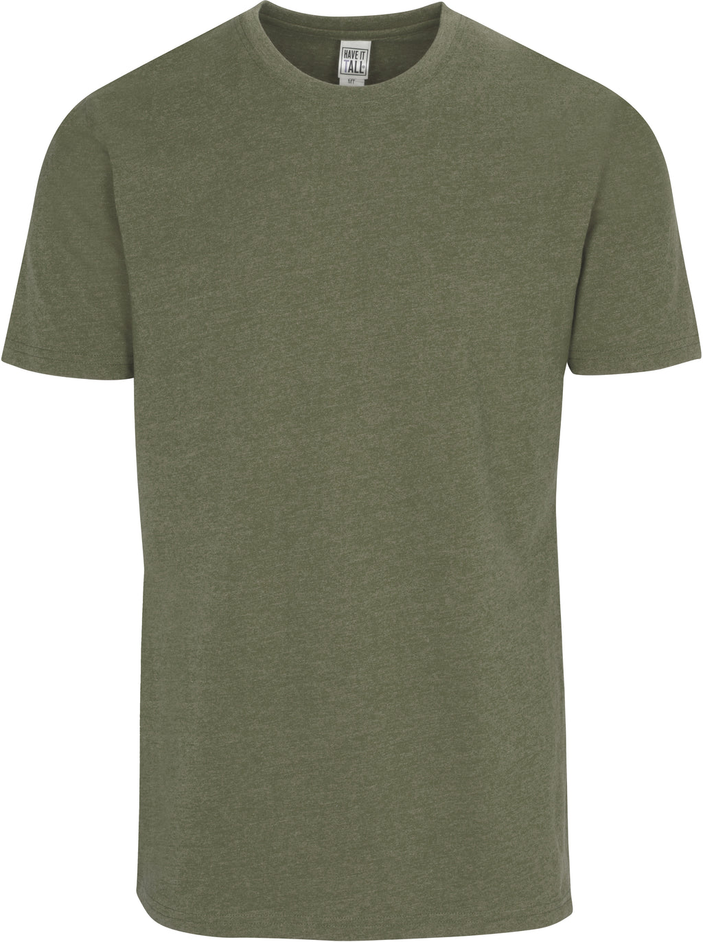 Have It Tall army T shirt premium blend slim fit soft breathable shrink resistant tee shirt against a white background