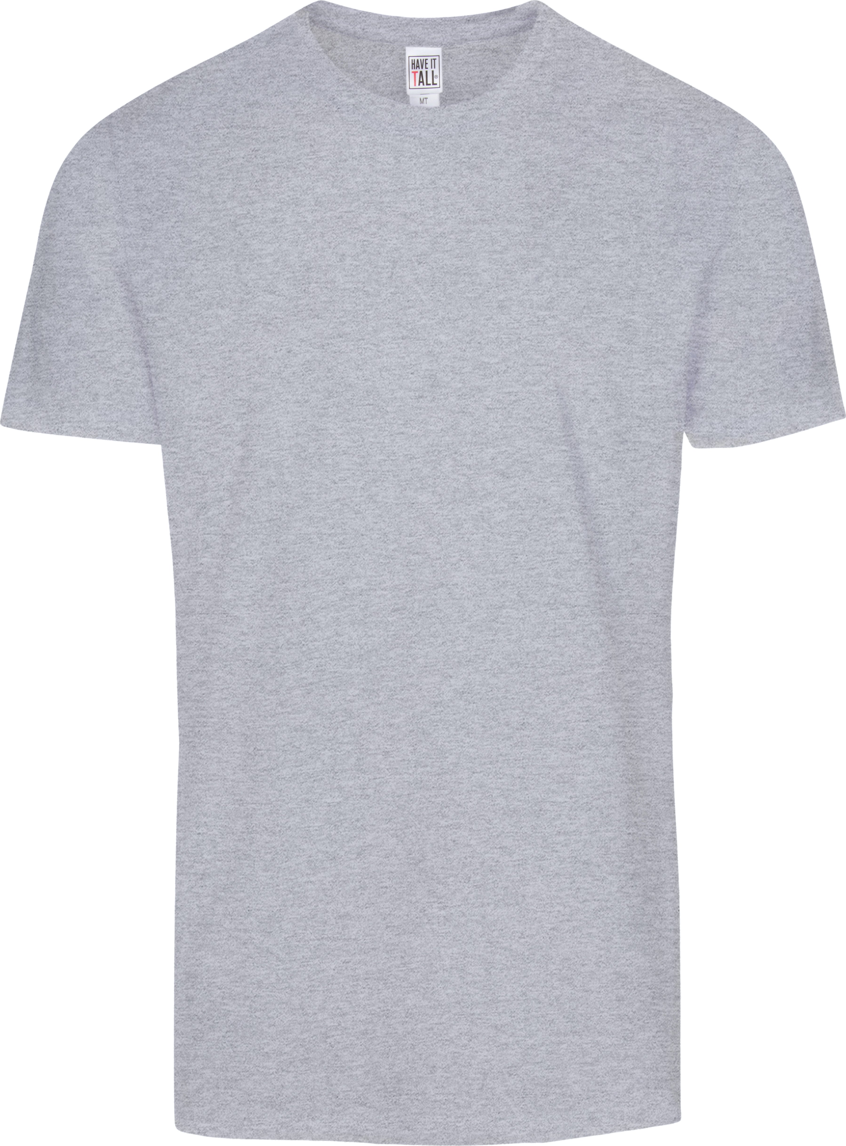 Have It Tall Oxford Gray T shirt premium blend slim fit soft breathable shrink resistant tee shirt against a white background