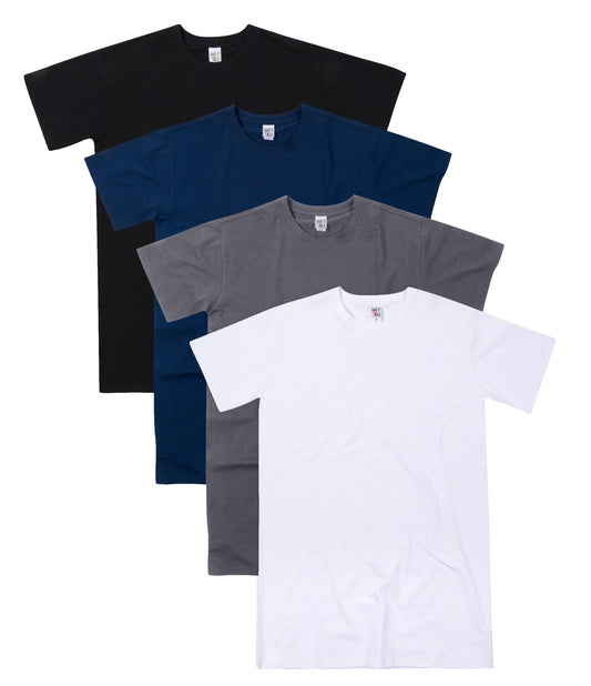 4 Pack 100% Ring Spun Cotton Tall T Shirt