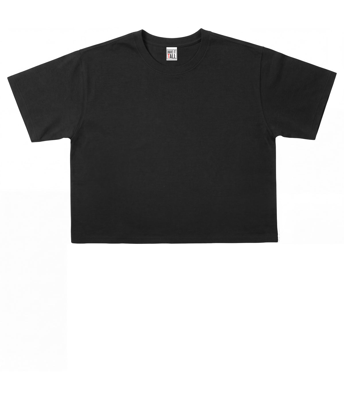 Women's Stretch Cotton Relaxed Fit T Shirt - Crop Top Length