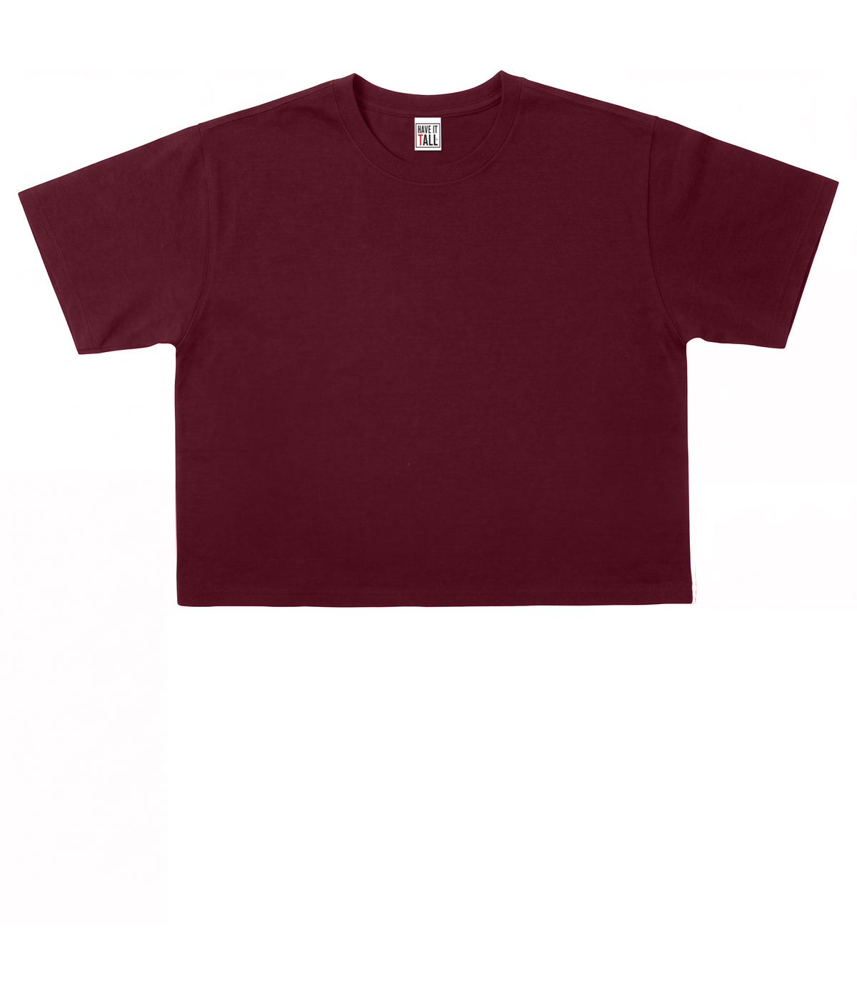 Women's Stretch Cotton Relaxed Fit T Shirt - Crop Top Length