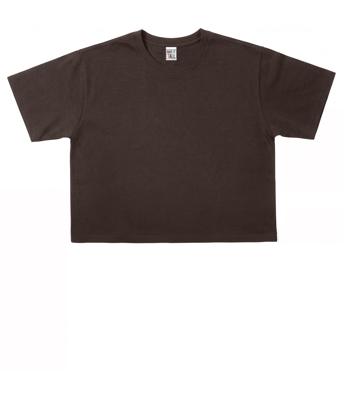 Women's Stretch Cotton Relaxed Fit T Shirt - Crop Top Length