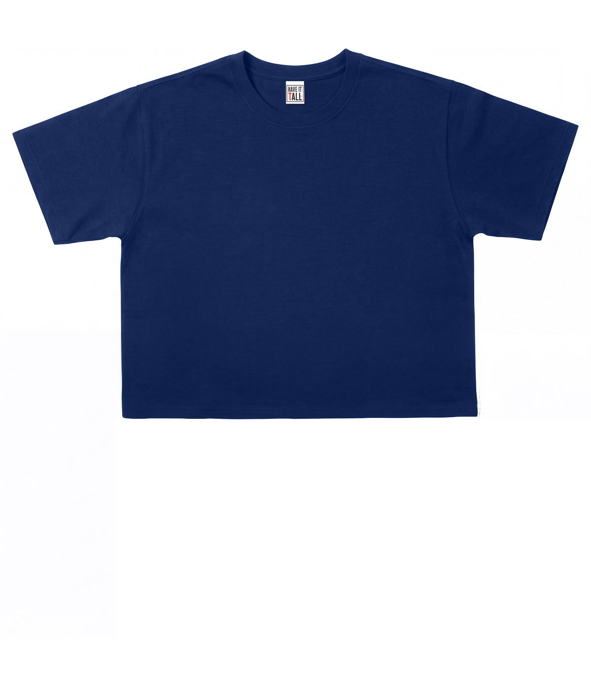 Women's Stretch Cotton Relaxed Fit T Shirt - Crop Top Length