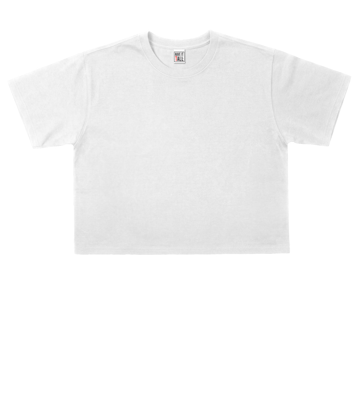 Women's Stretch Cotton Relaxed Fit T Shirt - Crop Top Length