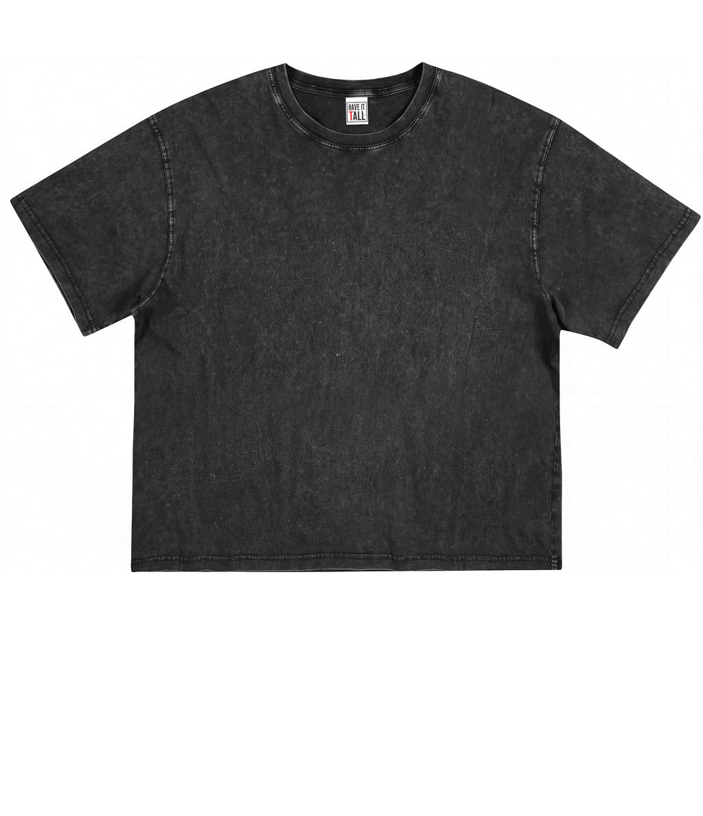 Women's Vintage Wash Cotton Relaxed Fit Boxy T Shirt - Waist Length