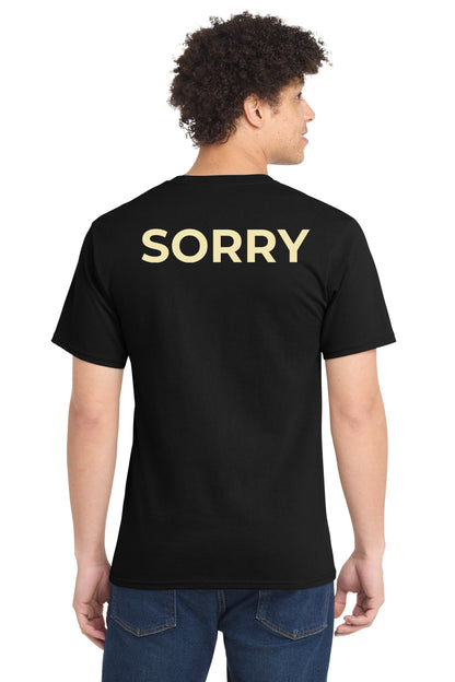 Have It Tall Men's Sorry Back Print Tall T Shirt