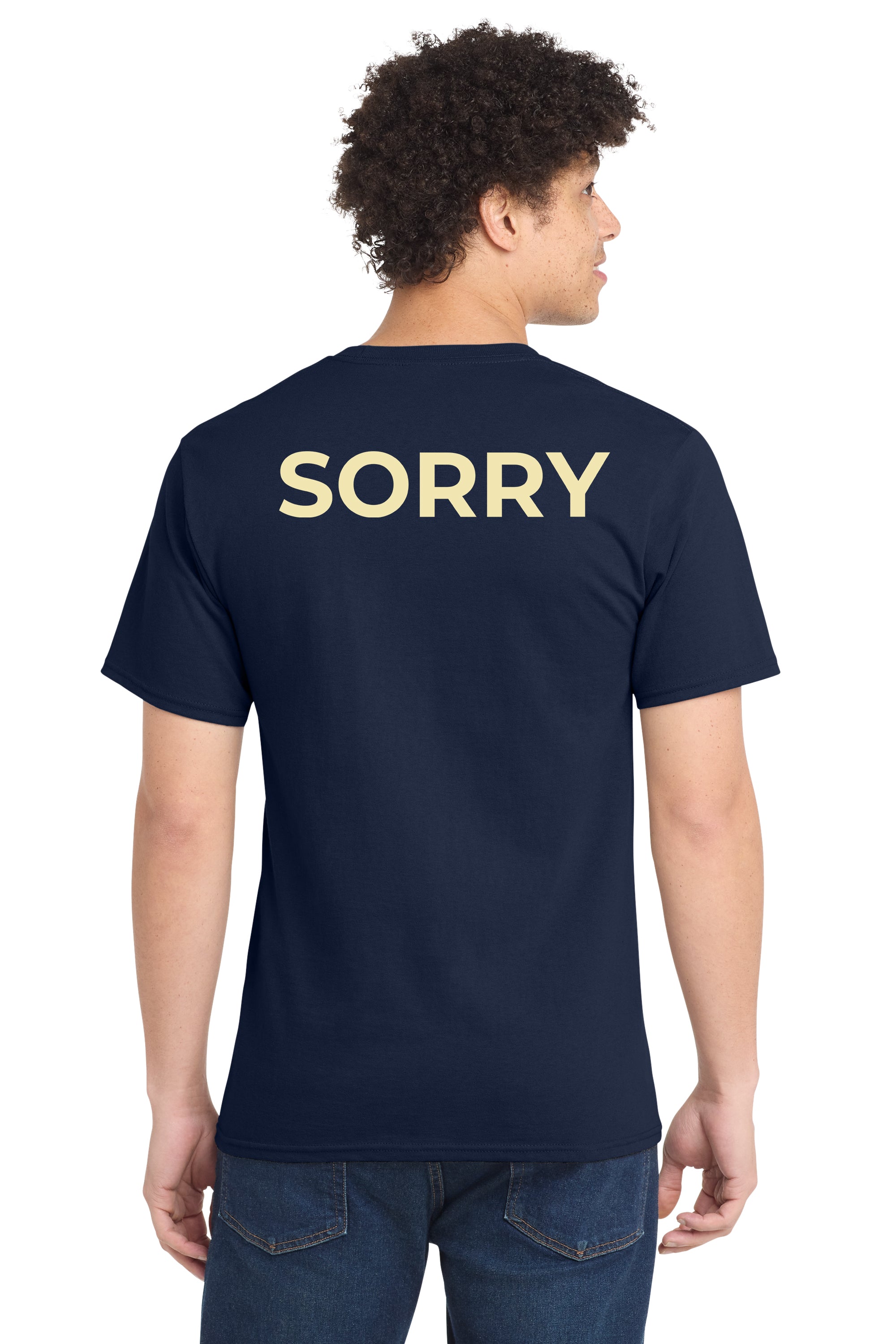 Have It Tall Men's Sorry Back Print Tall T Shirt