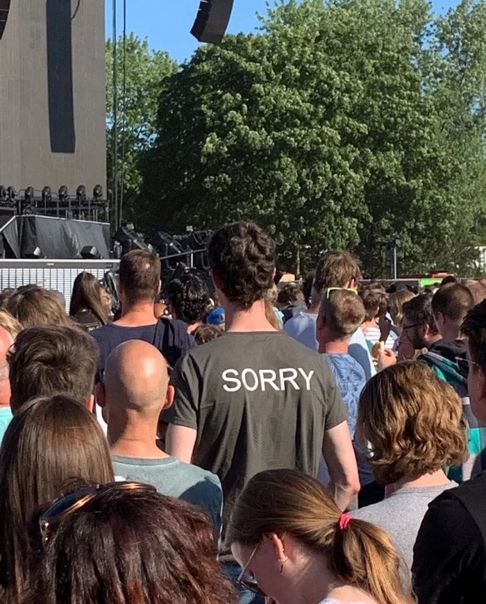 Have It Tall Men's Sorry Back Print Tall T Shirt