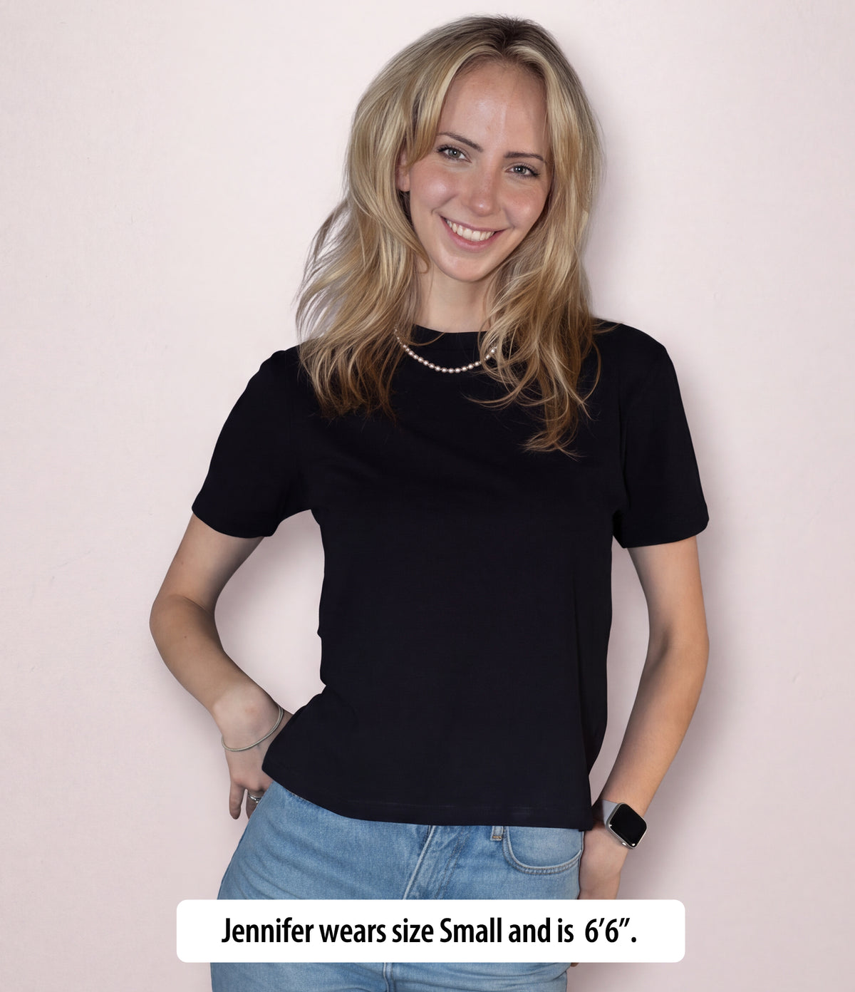 Women's Stretch Cotton Relaxed Fit Boxy T Shirt - Waist Length