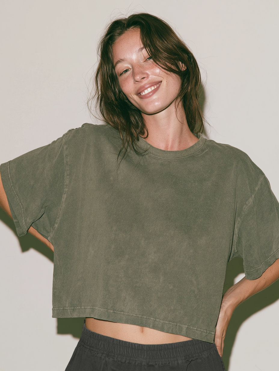 Have It Tall Women's Vintage Stone Wash Relaxed Fit T Shirt - Your Custom Length!