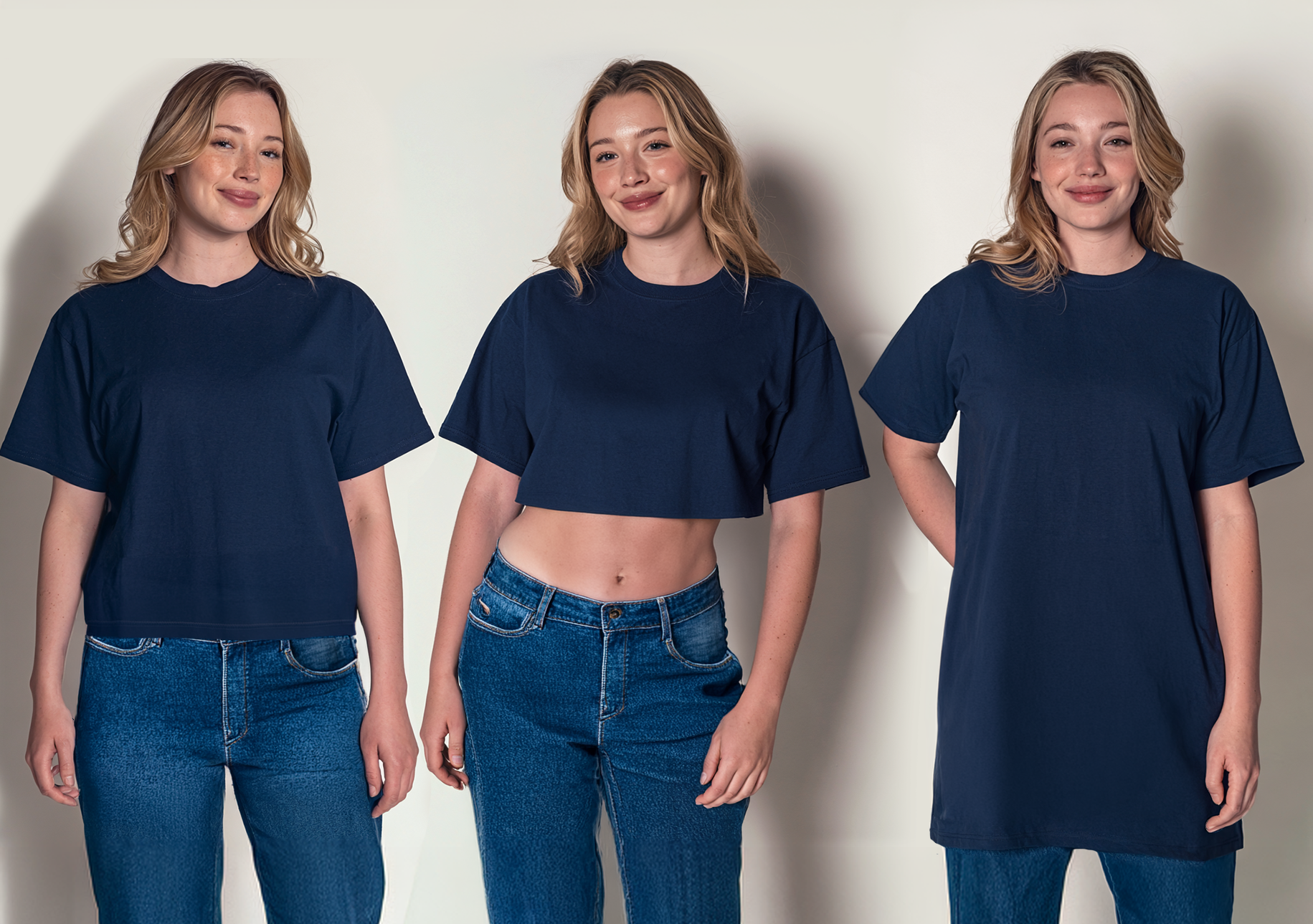 Have It Tall Women's Ring Spun Stretch Cotton Relaxed Fit T Shirt - Your Custom Length!