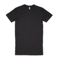 Have It Tall Brand Extra Long Tall 100% Cotton Luxury Medium weight mens t-shirt in color black against a white background.