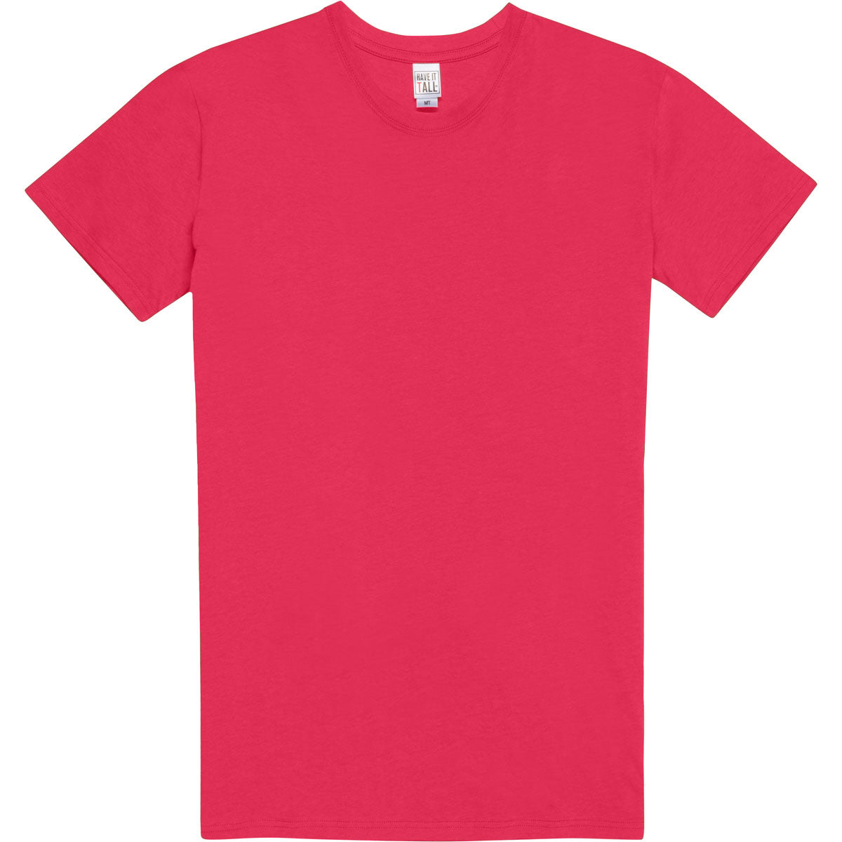 Have it tall 100% cotton luxury T shirt unisex soft tee in Red color against a white background.