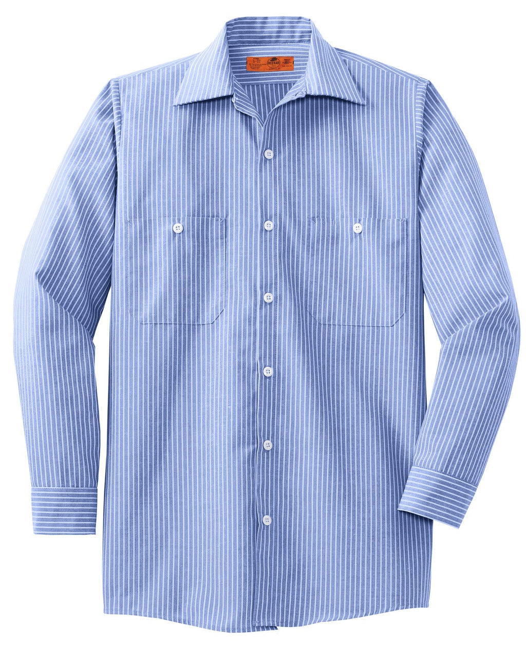 Red Kap Long Size Long Sleeve Striped Industrial Work Shirt