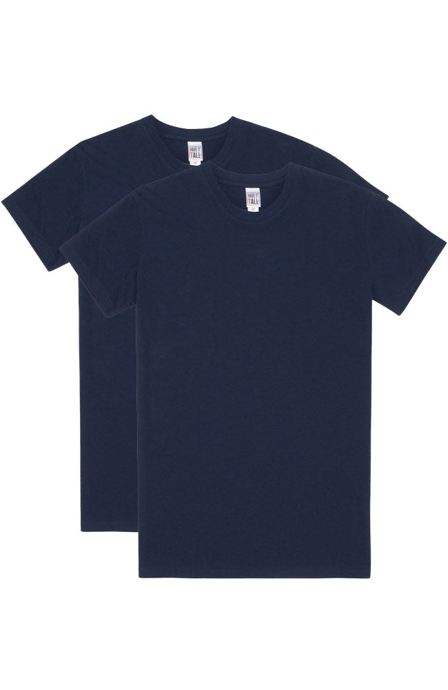 Have It Tall Classic Ring Spun Cotton T Shirt 2 Pack