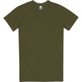 Have it tall 100% cotton luxury T shirt unisex soft tee in Army color against a white background.