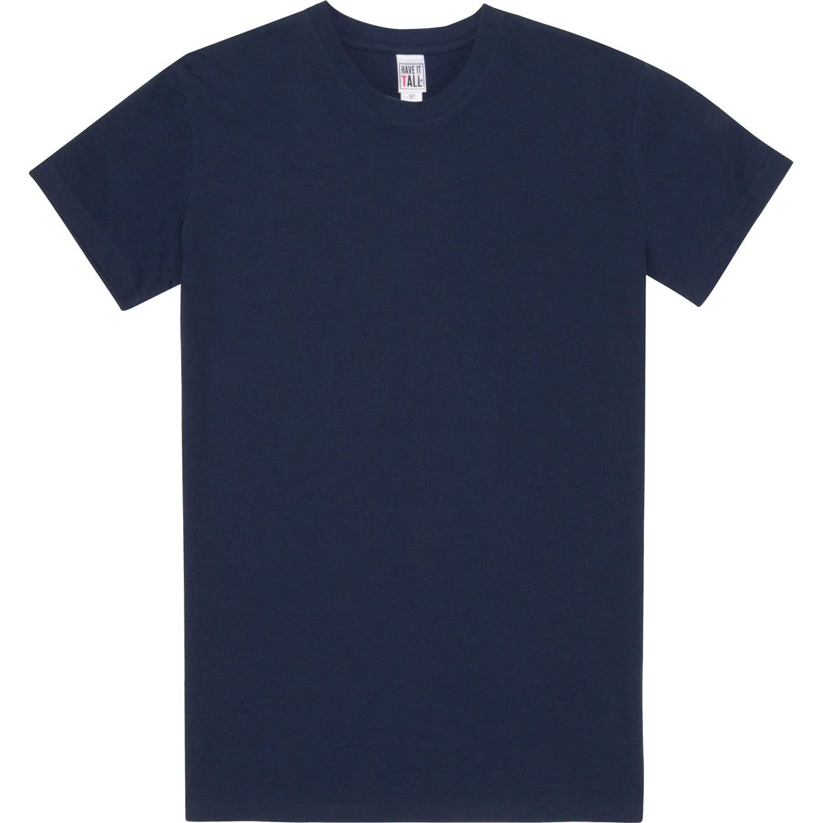 Have it tall 100% cotton luxury T shirt unisex soft tee in Navy color against a white background.