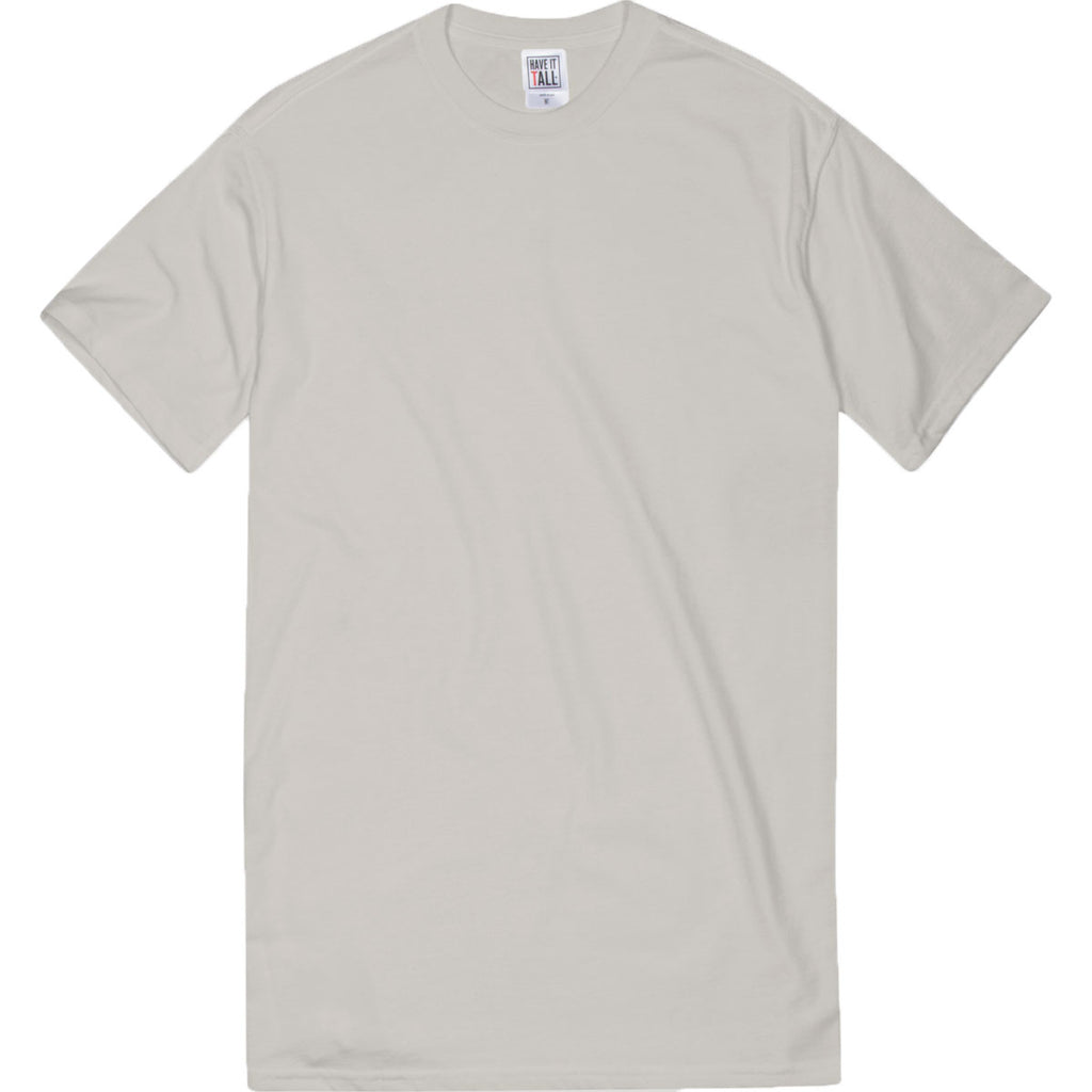 Have It Tall brand Soft Blend Fitted Ivory Tall T-Shirt  for Men with Luxurious Soft Blend Fabric  on a white background
