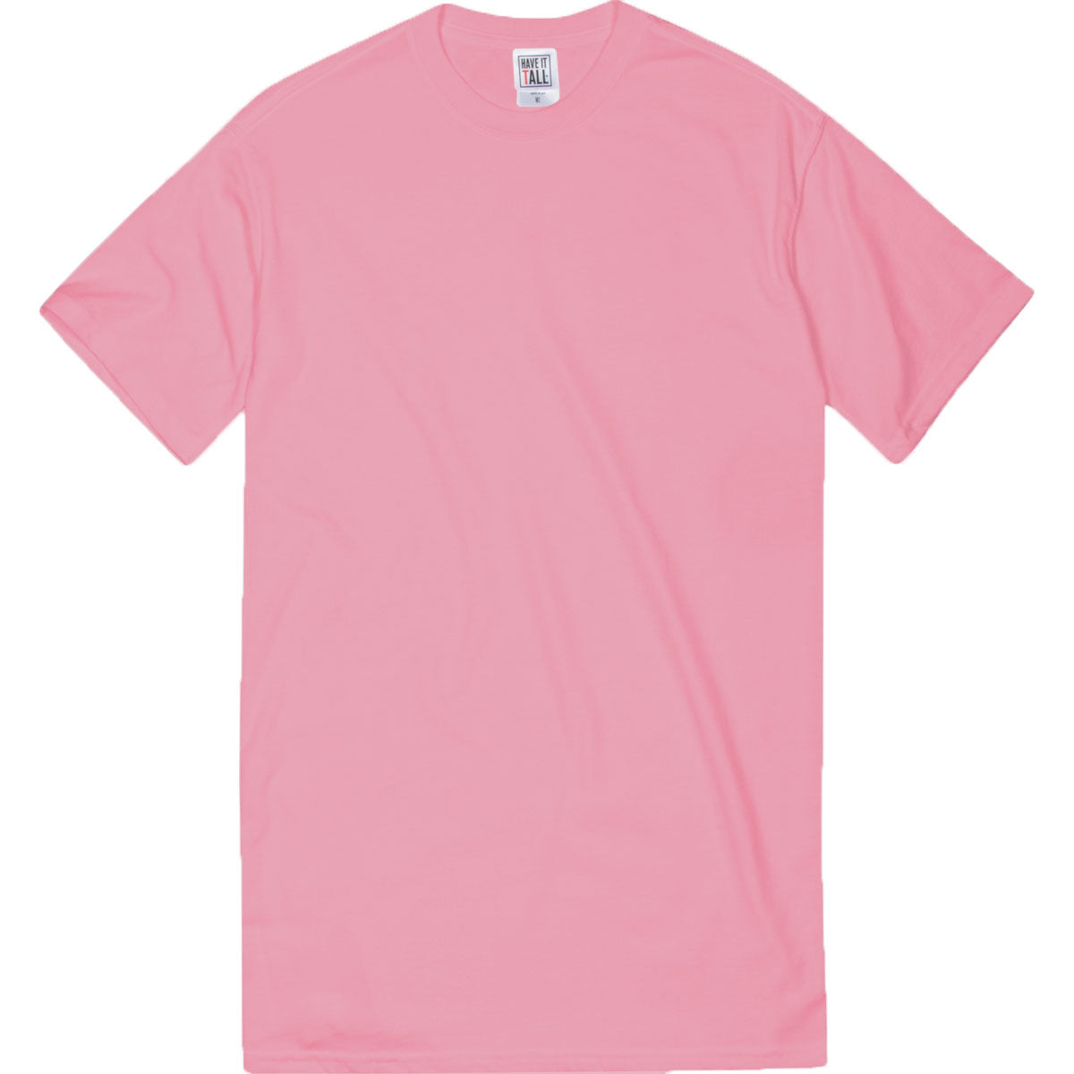 Have It Tall brand Soft Blend Fitted Rose Pink Tall T-Shirt  for Men with Luxurious Soft Blend Fabric  on a white background