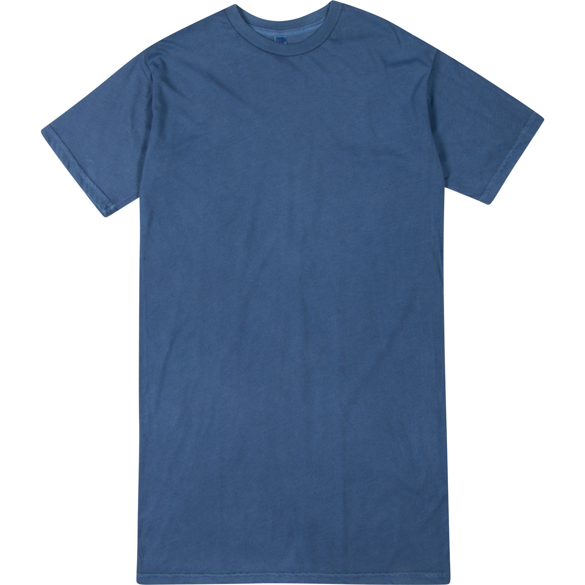 Have It Tall extra long soft blend blue t shirt luxury tall shrink resistant tee shirt against a white background