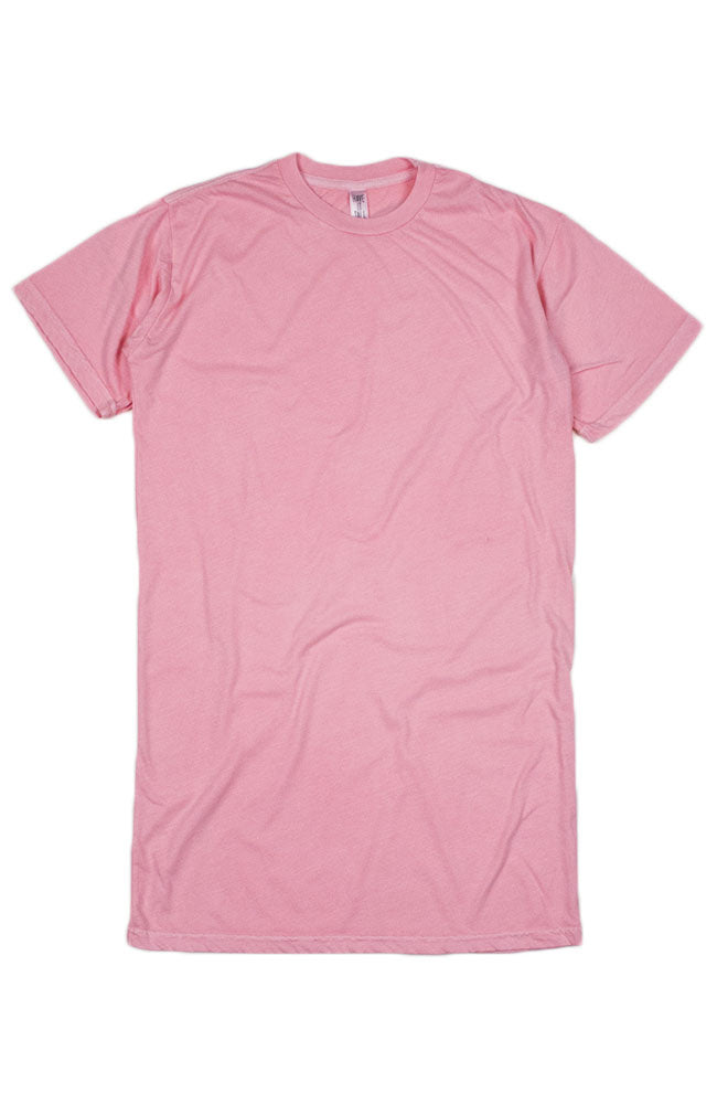 Have It Tall extra long soft blend Rose pink t shirt luxury tall shrink resistant tee shirt against a white background