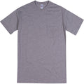 Have It Tall soft blend Light Heather T shirt with front pocket luxury long tee shirt against a white background