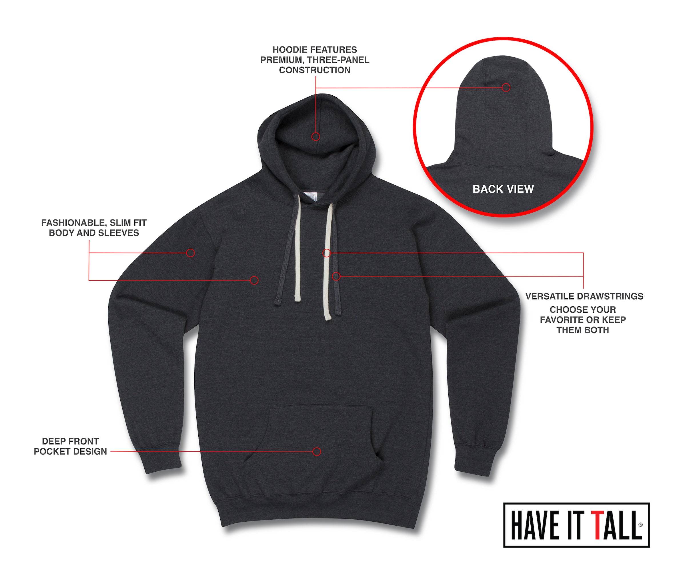 Have It Tall Pullover Hoodie with Never Better Graphic