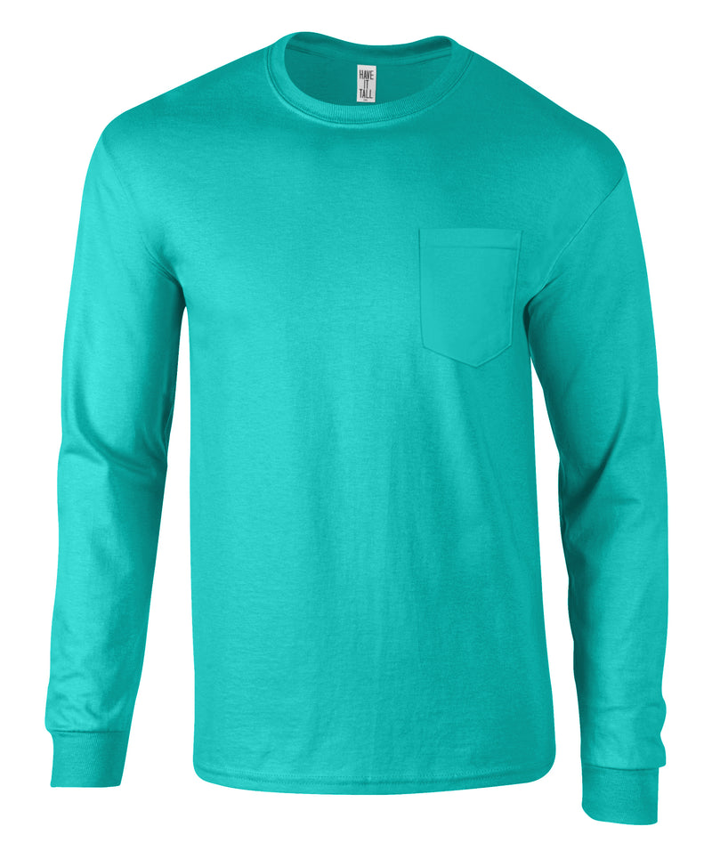 Have It Tall Premium Cotton Long Sleeve T Shirt With Pocket
