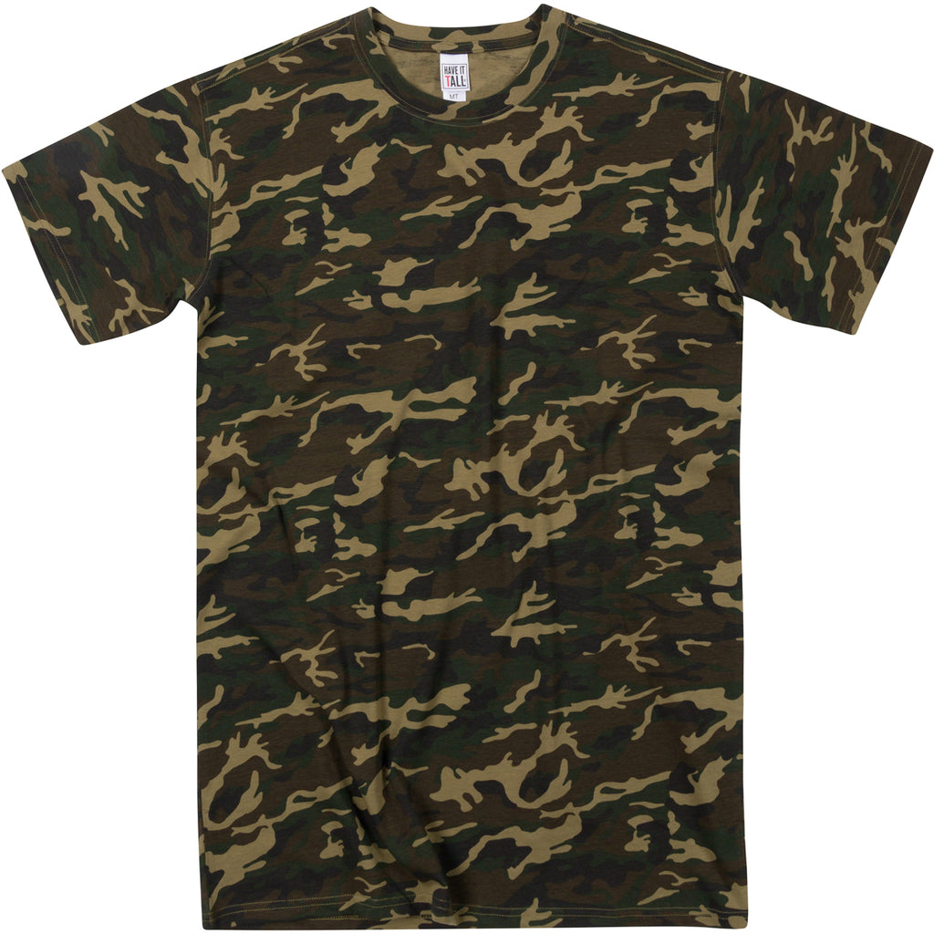 Have It Tall Camo Short Sleeve T-Shirt - 4 Way Stretch