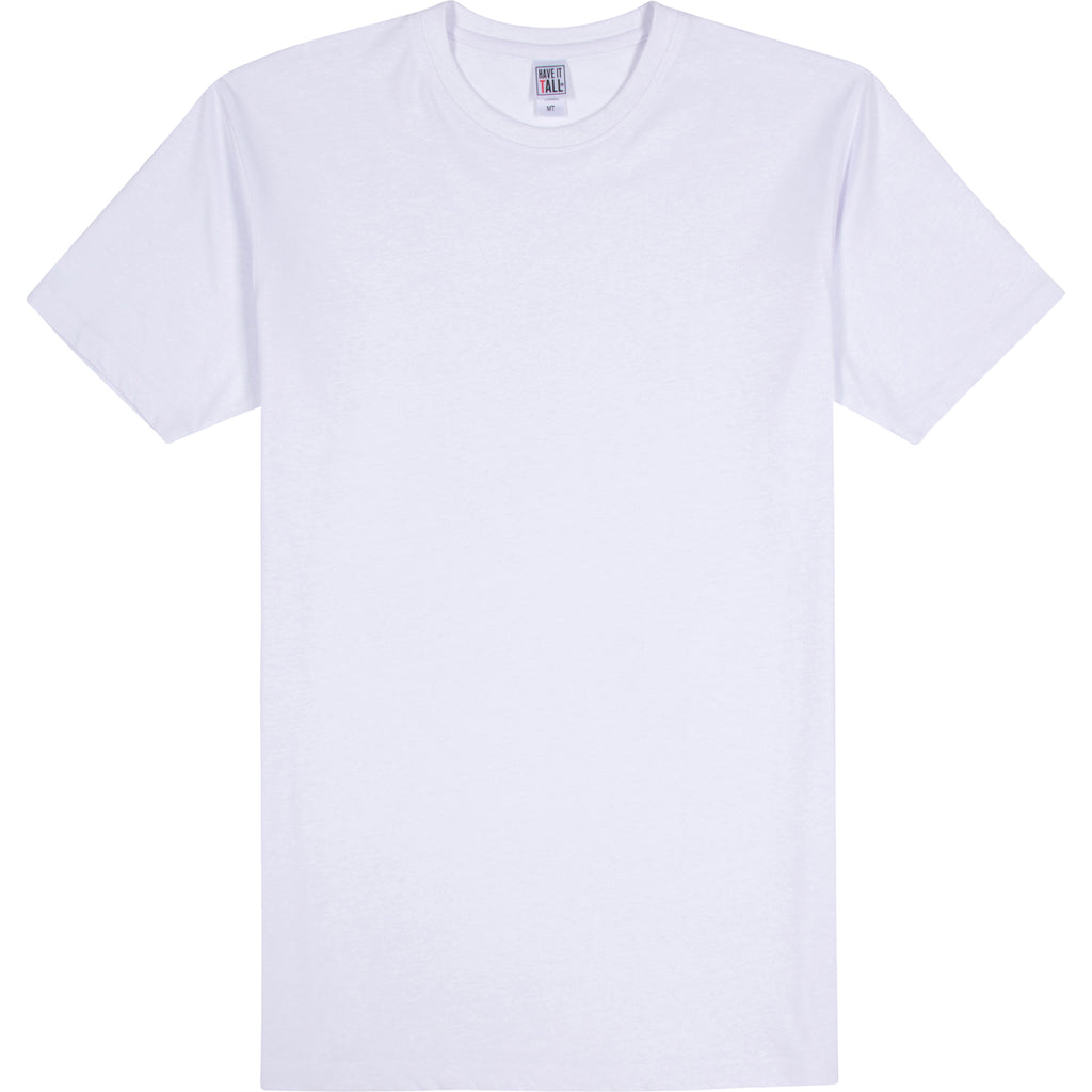 Have It Tall white T shirt premium blend slim fit soft breathable shrink resistant tee shirt against a white background