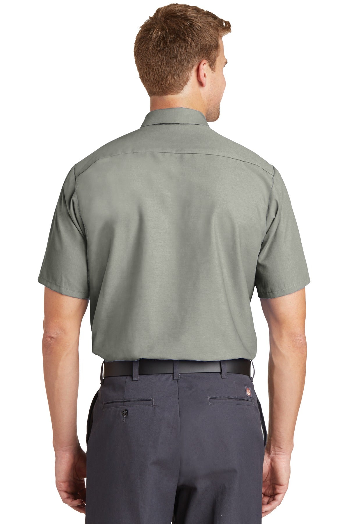 Red Kap Men’s Tall Short Sleeve Industrial Work Shirt. SP24LONG.