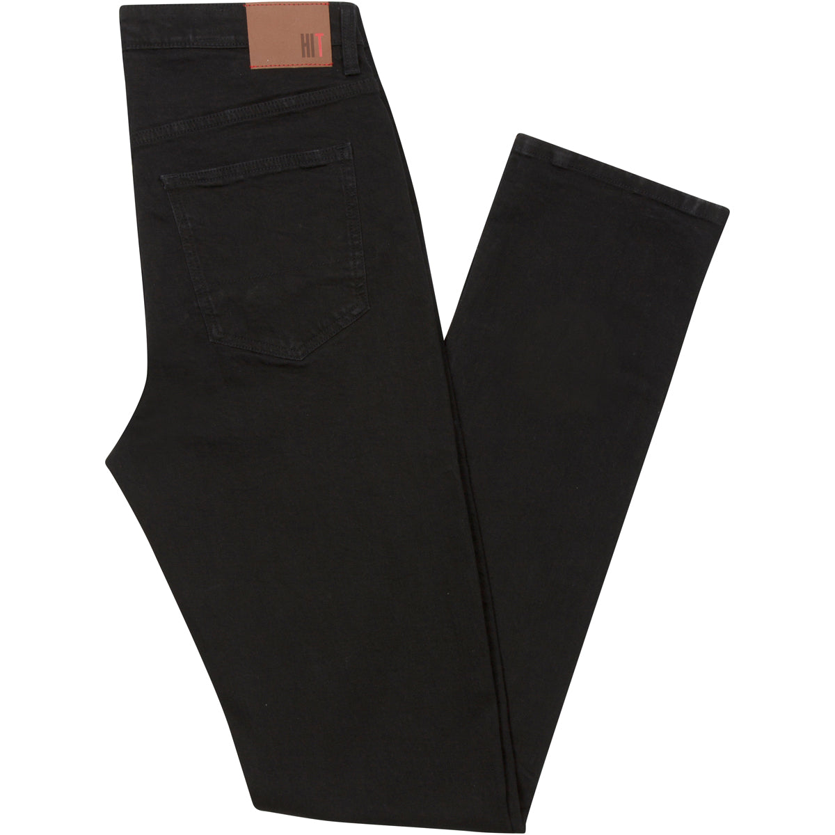 Have It Tall Straight Leg Black Stretch Denim Jeans 90/10 cotton/poly blend against a white background